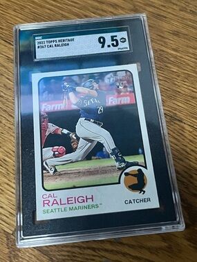 Heritage Cal Raleigh Seattle Mariners Baseball Card – SGC graded 9.5